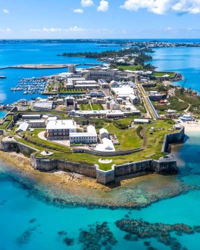 aerial image of the National Museum of Bermuda