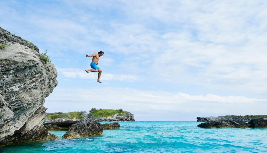 Cliff Jumping at Castle Harbour