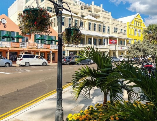 A busy street in Bermuda