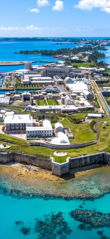 aerial image of the National Museum of Bermuda