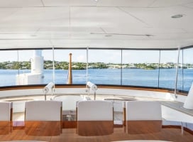 Interior shot of a superyacht in Bermuda