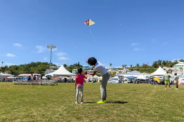 people flying kites 