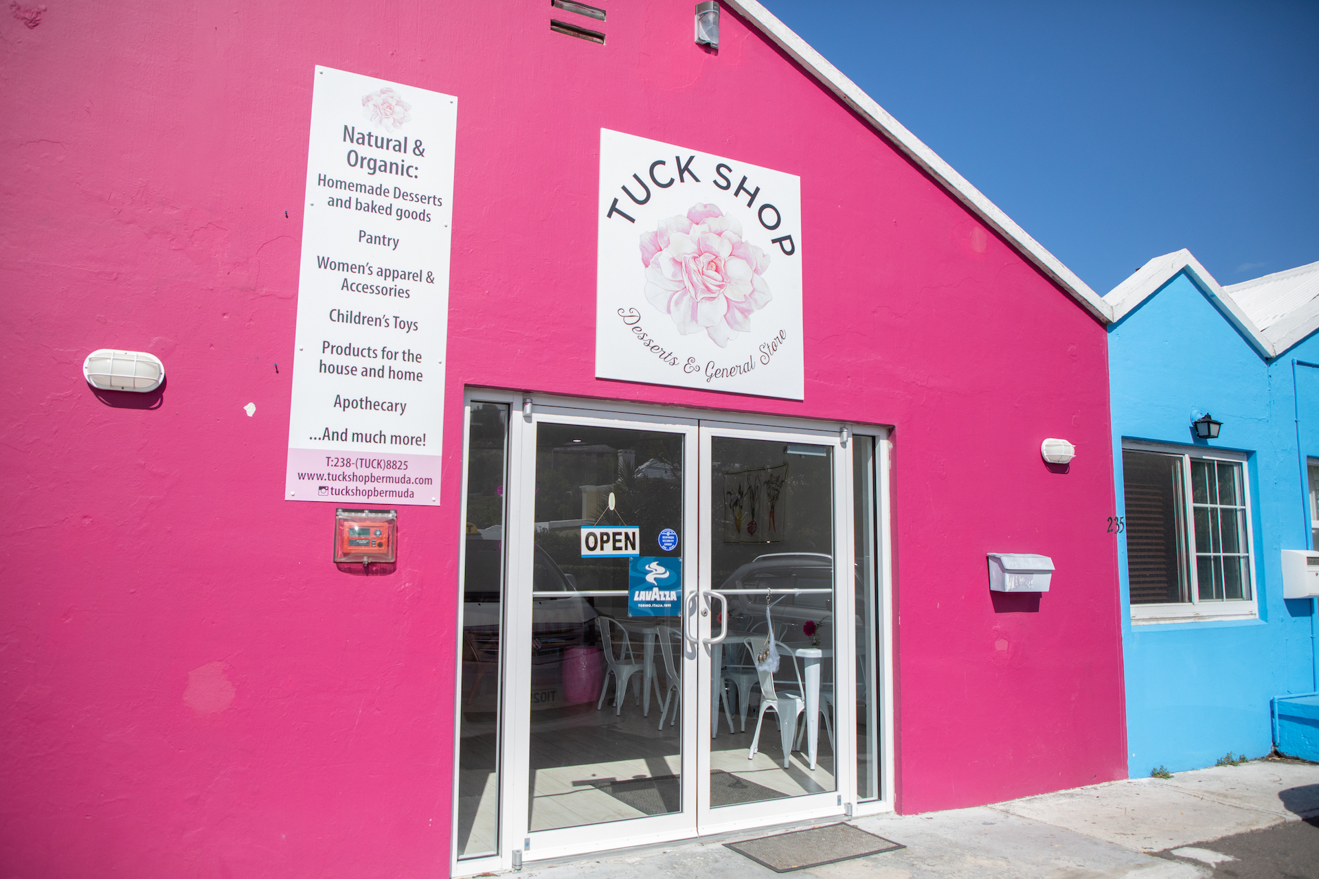 The exterior of The Tuck Shop in Bermuda.