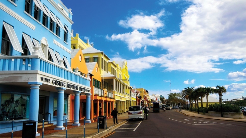 The colourful stores of Front Street