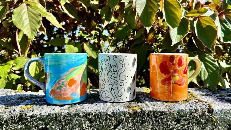 Bermy Flow Studio – Glazed Mugs From Single Session Workshop.