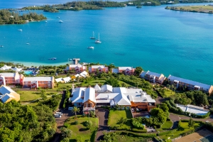 Aerial view of Grotto Bay