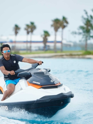 man on a seadoo