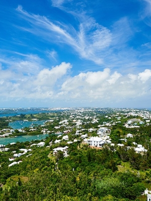 An aerial view of Bermuda