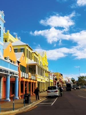 The colourful stores of Front Street