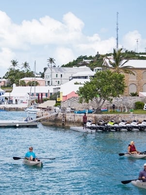 group of people kayaking