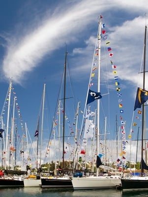 Newport sailboats docked