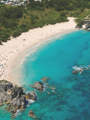 Aerial view of Horseshoe Bay Beach