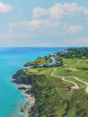 Aerial View of Golf in Bermuda