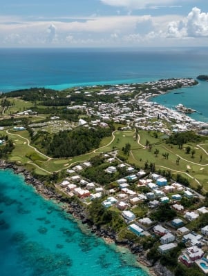 An aerial view of St George's Parish 