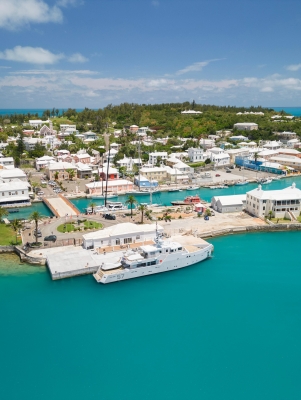 Aerial view of St. George's.