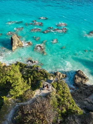 Aerial view of Bermuda railway trails