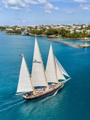 Spirit of Bermuda boat sailing on the water.