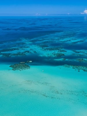 An aerial of Bermuda's waters 
