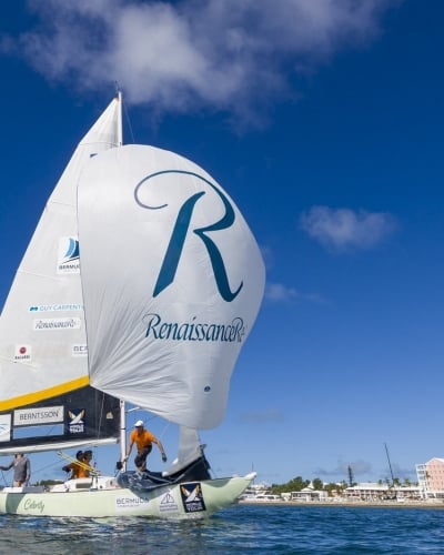 sailing boat in a race