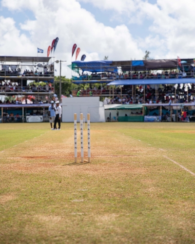 View of the stands from the pitch at Cup Match