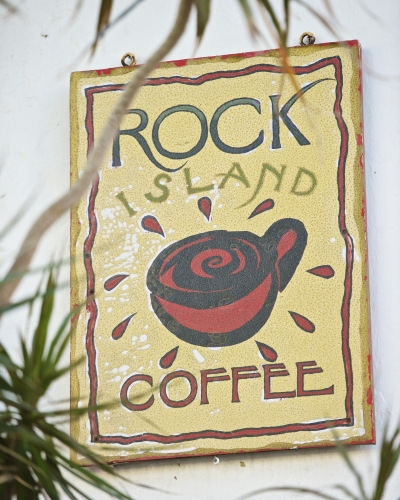 Rock Island coffee sign