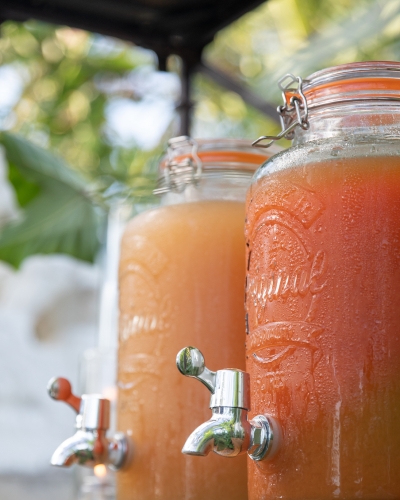 Pitchers of Swizzle at Swizzle Fest in Bermuda