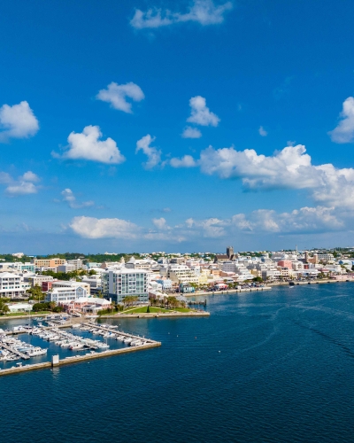 Aerial view of Hamilton from the Harbour.