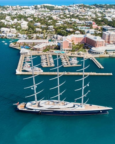 Aerial view of the Black Pearl