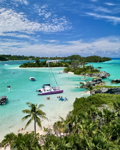 Aerial view of Ely's Harbour.