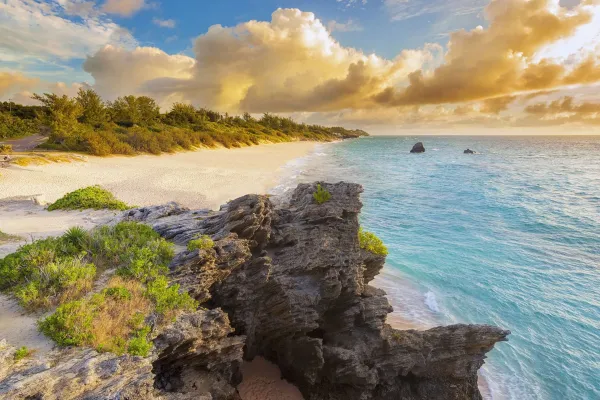 Shoreline of Bermuda's eastern parish
