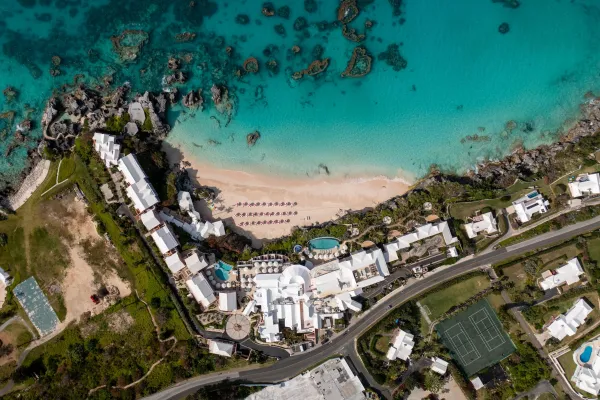 Aerial of a resort in Bermuda