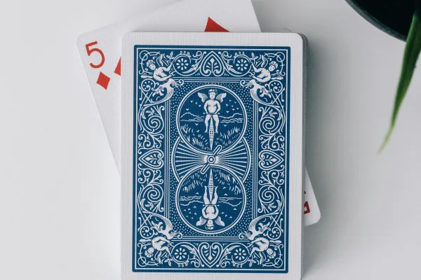 A deck of cards on a table