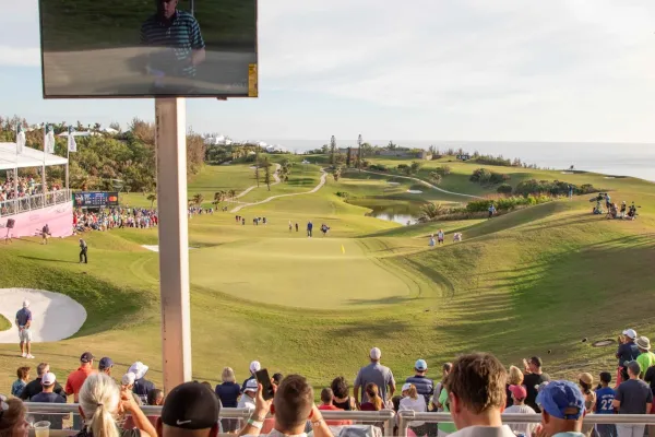 People at a golf tournament