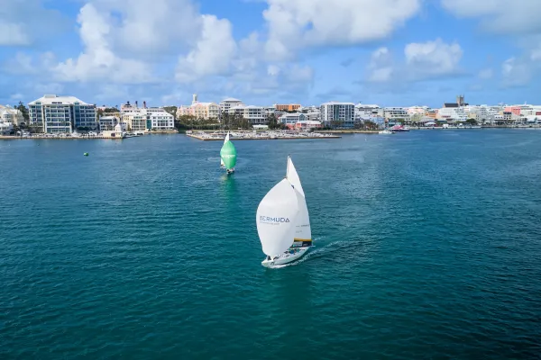 Sailing boats on the water in Bermuda