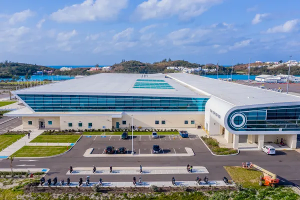 The exterior of Bermuda's L.F. Wade International Airport