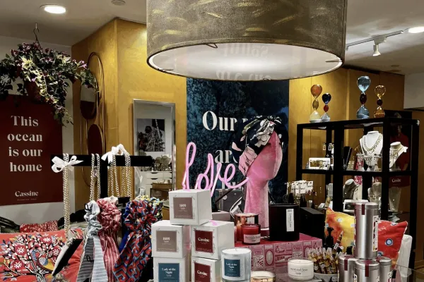 A display of wares at Cassine in Bermuda