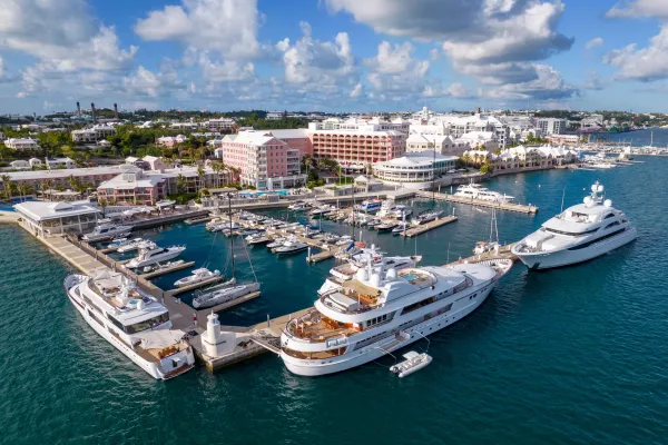 An aerial of Hamilton Princess