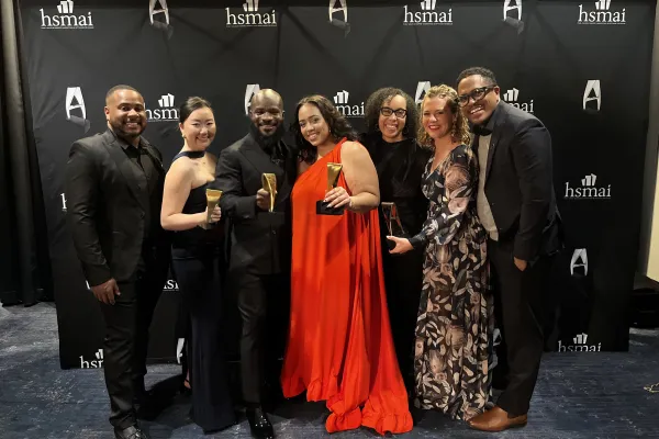 The BTA team gathers at the HSMAI gala 