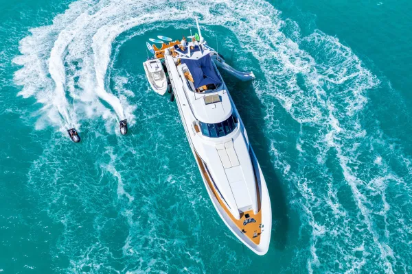 Aerial of Ealu Super Yacht 