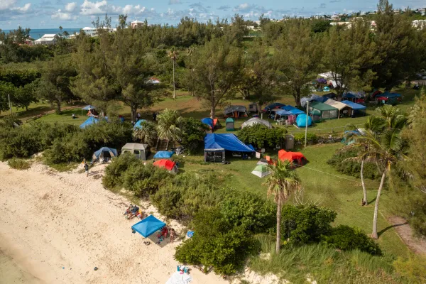 Camping for Cup Match 