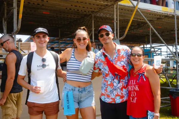 Group of friends at cup match 