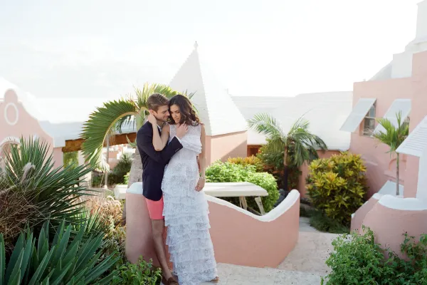A couple getting married in Bermuda