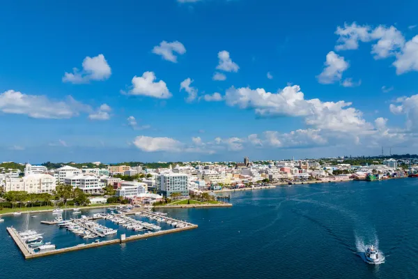Aerial view of Hamilton from the Harbour.