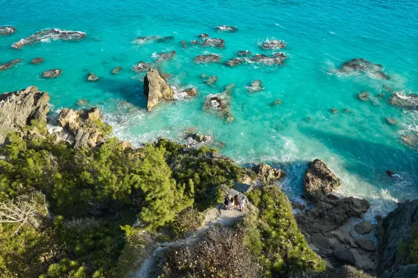 Aerial view of Bermuda railway trails