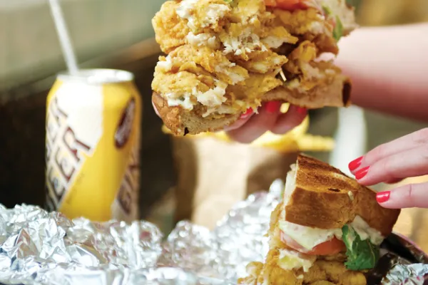 A fish sandwich