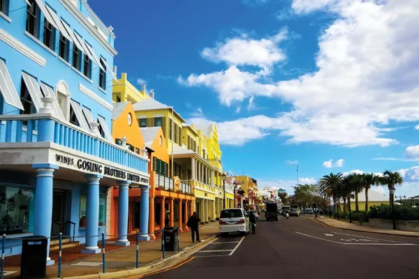 The colourful stores of Front Street
