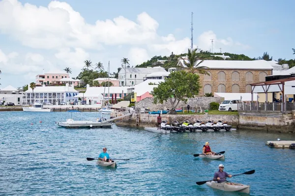 group of people kayaking
