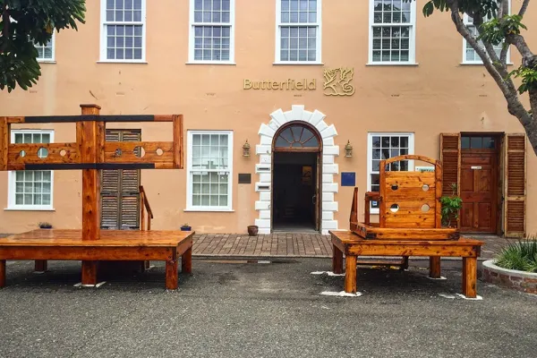 outside of a building with the word Butterfield