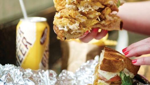 A fish sandwich