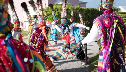 Gombey dancers at Carnival 